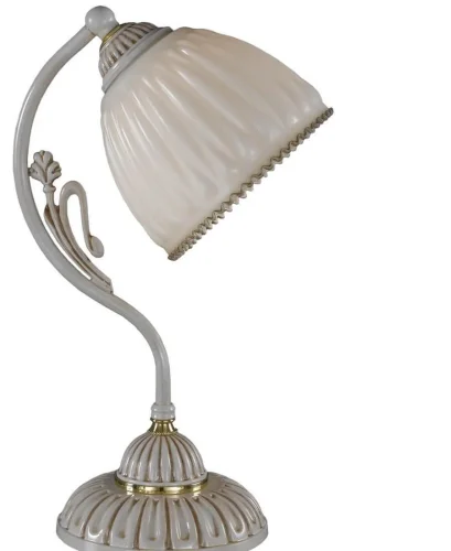 Настольная лампа P 9671 Reccagni Angelo белая 1 лампа, основание белое латунь в стиле классический  фото 2