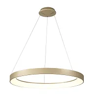 Люстра подвесная LED с пультом Niseko 8647 Mantra золотая на 1 лампа, основание золотое в стиле современный хай-тек кольца с пультом