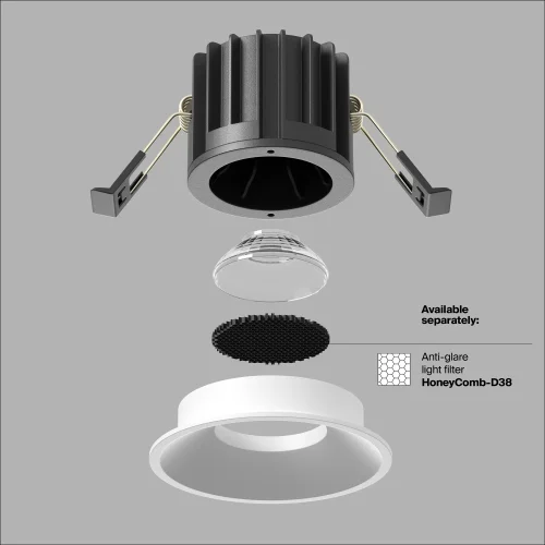 Светильник точечный LED Round DL058-12W3K-W Maytoni белый на 1 лампу, основание белое в стиле современный фото 18