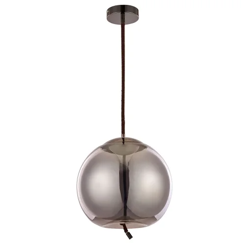 Светильник подвесной LED Cody A7768SP-1BC Arte Lamp серый чёрный на 1 лампу, основание чёрное в стиле современный выдувное