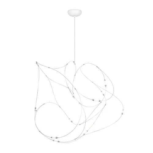 Светильник подвесной LED Flock of Light 10309/11 CR LOFT IT белый на 1 лампу, основание белое в стиле современный минимализм 