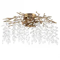 Люстра потолочная Милано-3 23312.850.7.G9.B IB Артемилано прозрачная на 7 ламп, основание бронзовое в стиле флористика современный ветви