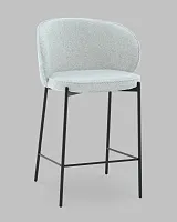 Стул полубарный Тисдейл букле светло-голубой УТ000041692 Stool Group, голубой/букле, ножки/металл/чёрный, размеры - *****