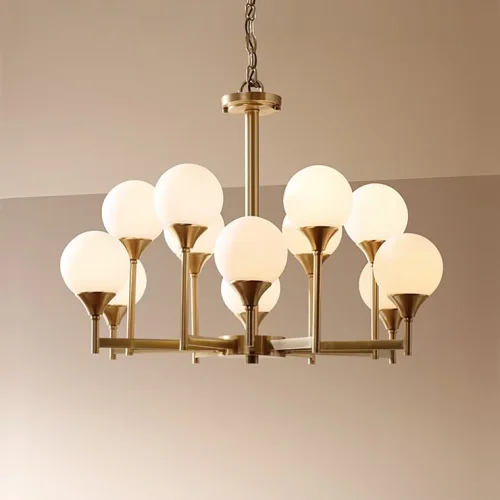 Люстра подвесная ERA 12 177883-26 ImperiumLoft белая на 12 ламп, основание латунь в стиле современный фото 2