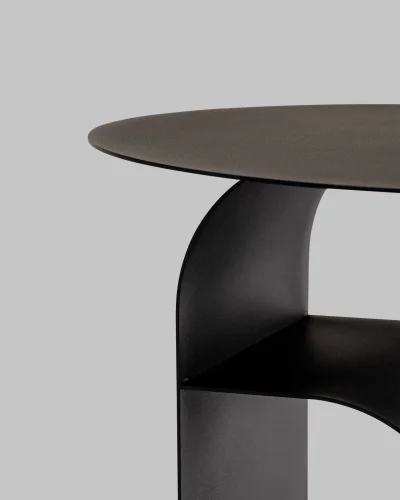 Журнальный столик Arwel, металл, черный УТ000040310 Stool Group столешница чёрная из металл фото 4