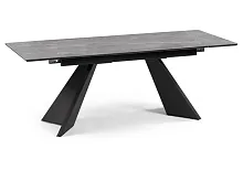 Керамический стол Ливи 140х80х78 серый мрамор / черный 532401 Woodville столешница серая из керамика