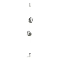 Торшер Jungle 4865/2FC Odeon Light  серебряный 2 лампы, основание серебряное в стиле современный флористика арт-деко
