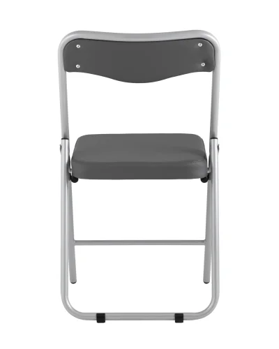 Складной стул Джонни экокожа серый каркас металлик УТ000035368 Stool Group, серый/экокожа, ножки/металл/серый, размеры - ****450*495 фото 5