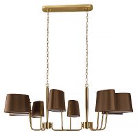 Люстра подвесная Хилтон / Hilton 10527/8 Brass LOFT IT коричневая на 8 ламп, основание латунь в стиле современный американский 