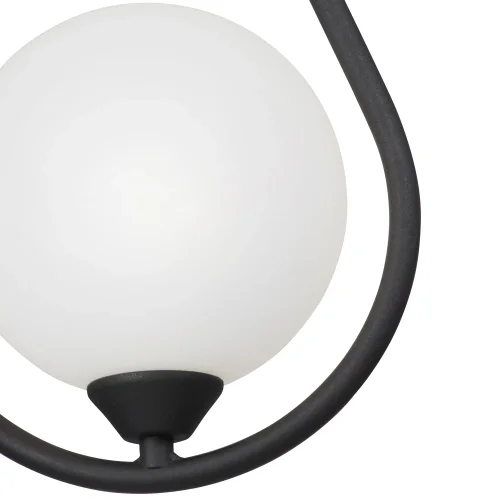 Светильник подвесной V2933-1/1S Vitaluce белый 1 лампа, основание чёрное в стиле арт-деко  фото 2