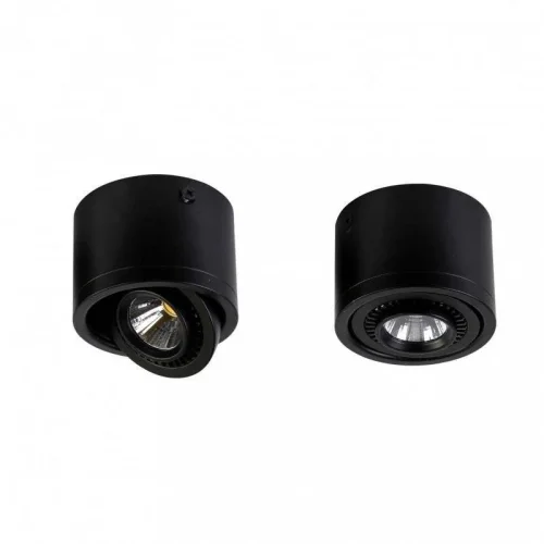 Светильник накладной LED Reflector 1777-1C Favourite чёрный на 1 лампу, основание чёрное в стиле современный круглый