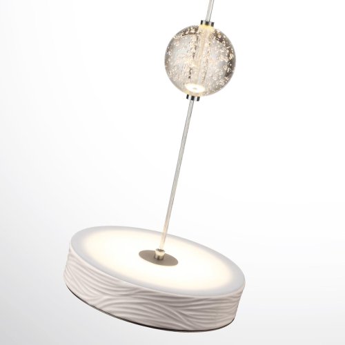 Светильник подвесной LED Riviera 5451/32L Odeon Light белый на 1 лампу, основание никель в стиле классический современный фото 5 Светильник подвесной LED Riviera 5451/32L Odeon Light белый на 1 лампу, основание никель в стиле классический современный фото 5