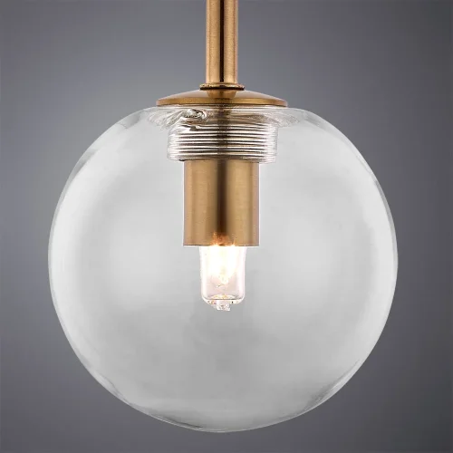 Светильник подвесной Cameron A7710SP-1AB Arte Lamp прозрачный 1 лампа, основание античное бронза в стиле современный шар фото 2