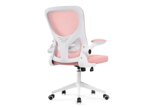 Компьютерное кресло Konfi pink / white 15331 Woodville, розовый/сетка ткань, ножки/металл/белый, размеры - *1110***600*660 фото 5