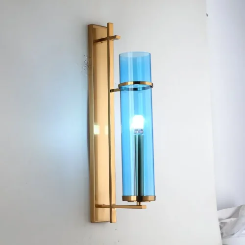 Бра Luminaria 105448-22 ImperiumLoft синий на 1 лампу, основание латунь в стиле современный фото 2 Бра Luminaria 105448-22 ImperiumLoft синий на 1 лампу, основание латунь в стиле современный фото 2