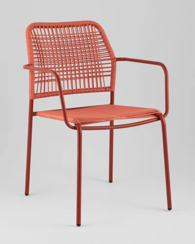 Стул Solaia, красный УТ000039922 Stool Group, красный/ротанг, ножки/металл/красный, размеры - *800****