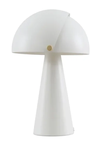 Настольная лампа Kizzi 0914TL-1WT Milosh Tendence белая 1 лампа, основание белое металл в стиле современный 