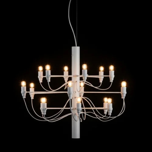 Люстра подвесная Gino 10196/650 White LOFT IT без плафона на 18 ламп, основание белое в стиле современный фото 4