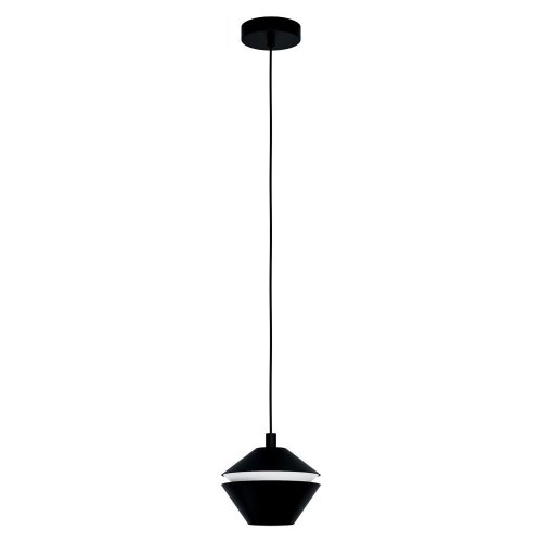 Светильник подвесной Perpigo 98681 Eglo белый чёрный 1 лампа, основание чёрное в стиле современный 