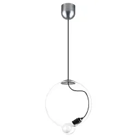 Светильник подвесной Colore 805300 Lightstar прозрачный 1 лампа, основание матовое хром никель серое в стиле арт-деко 