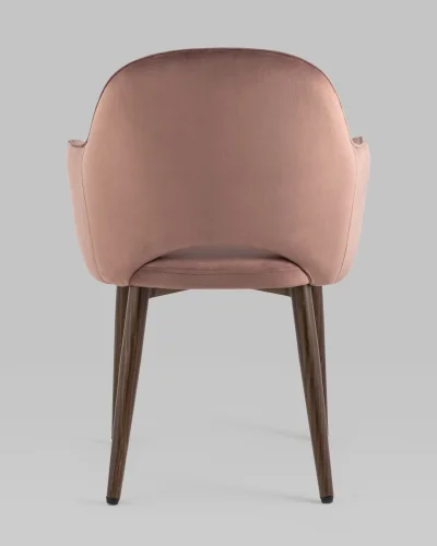 Стул Венера диамант NEW, велюр пыльно-розовый (ножки дерево) NP УТ000037250 Stool Group, /, ножки//чёрный, размеры - *820***585*645 фото 6