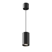 Светильник подвесной LED Vol P100PL-20W4K-B Maytoni чёрный на 1 лампу, основание чёрное в стиле современный хай-тек трубочки