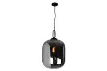 Светильник подвесной Mono 8792L/1P GR+BK iLamp серый чёрный 1 лампа, основание чёрное в стиле современный лофт выдувное