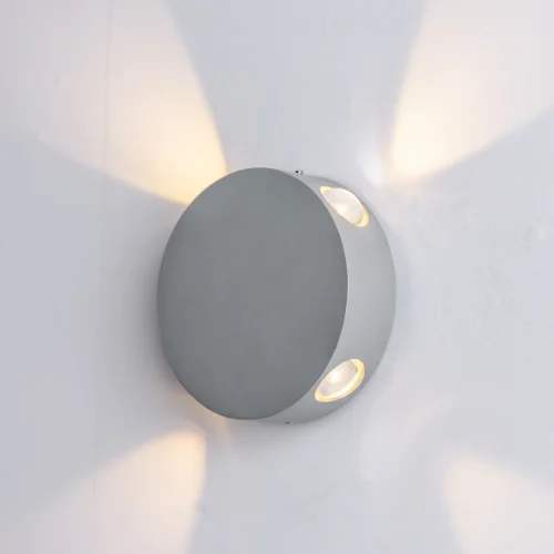 Бра LED Tamburello A1525AP-1GY Arte Lamp серый на 1 лампа, основание серое в стиле современный  фото 2