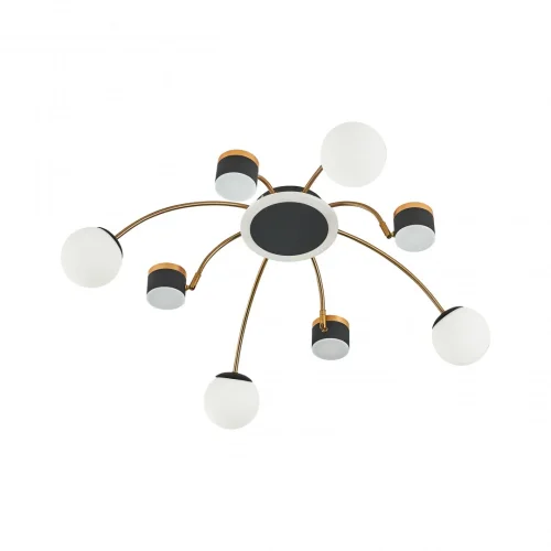 Люстра потолочная LED Ferrara-71040 271040/8 BK/GD Arte Milano белая на 1 лампу, основание чёрное в стиле современный хай-тек фото 11