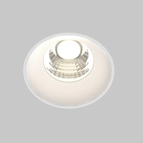 Светильник точечный LED Round DL058-7W4K-TRS-W Maytoni белый 1 лампа, основание белое в стиле современный для затирки фото 4