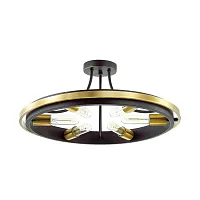 Люстра потолочная лофт Maeve 4401/6C Lumion золотая чёрная на 6 ламп, основание золотое чёрное в стиле лофт 