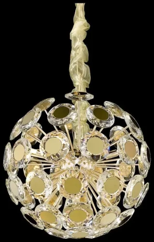 Люстра подвесная хрустальная Brunella WE109.12.303 Wertmark прозрачная на 12 ламп, основание золотое в стиле современный классический 