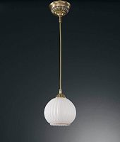 Светильник подвесной L 8700/14 Reccagni Angelo белый 1 лампа, основание античное бронза в стиле классика 