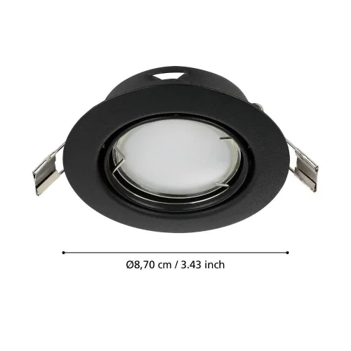 Светильник точечный Peneto 900751 Eglo чёрный 1 лампа, основание чёрное в стиле лофт современный  фото 2