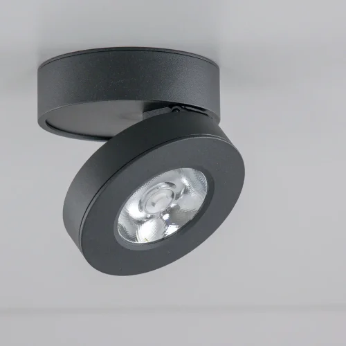 Светильник накладной LED Стамп CL558031N Citilux чёрный 1 лампа, основание чёрное в стиле современный хай-тек круглый фото 3