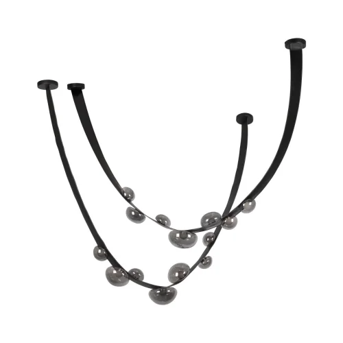 Светильник подвесной LED Belt 10188/2500 LOFT IT серый чёрный на 14 ламп, основание чёрное в стиле современный фото 5