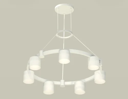 Светильник подвесной XR92031604 Ambrella light белый 7 ламп, основание белое в стиле хай-тек современный 