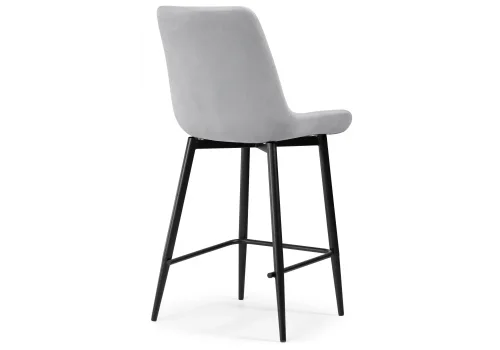 Полубарный стул Алст К светло-серый / черный 502124 Woodville, серый/велюр, ножки/металл/чёрный, размеры - ****500*580 фото 4