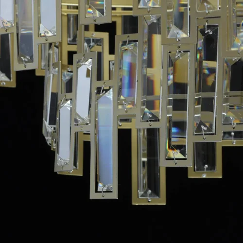 Люстра подвесная хрустальная Монарх 121010820 MW-Light прозрачная на 20 ламп, основание золотое в стиле классика  фото 12