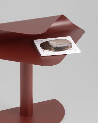 Журнальный столик Cornea, металл, бордовый УТ000041895 Stool Group столешница из фото 3