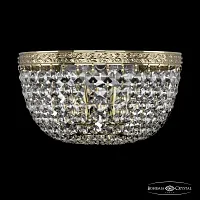 Бра 19111B/25IV G Bohemia Ivele Crystal прозрачный 2 лампы, основание золотое в стиле классический sp