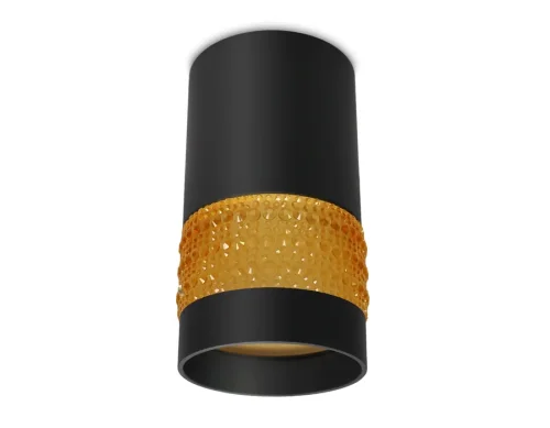 Светильник накладной TN375 Ambrella light чёрный 1 лампа, основание чёрное в стиле хай-тек современный круглый фото 2