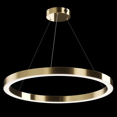 Светильник подвесной LED Saturno MOD415PL-L60BS4K Maytoni латунь 1 лампа, основание латунь в стиле современный хай-тек кольца фото 2