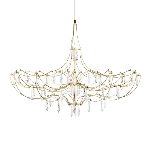 Люстра подвесная ЛЕД Мира / Mira 10589/900 Gold Asfour LOFT IT прозрачная на 1 лампу, основание золотое в стиле арт-деко капли фото 3 Люстра подвесная ЛЕД Мира / Mira 10589/900 Gold Asfour LOFT IT прозрачная на 1 лампу, основание золотое в стиле арт-деко капли фото 3