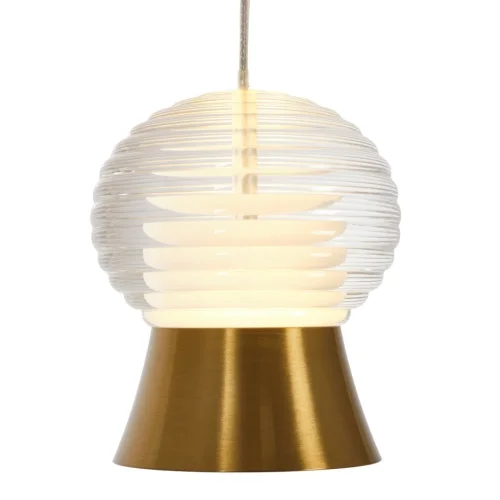 Светильник подвесной LED Jane MR1210-1PL MyFar прозрачный золотой 1 лампа, основание золотое в стиле современный  фото 3