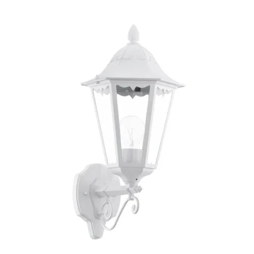Настенный светильник 93446 NAVEDO Eglo уличный IP44 белый 1 лампа, плафон прозрачный в стиле кантри классический E27