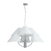 Люстра подвесная Rondo A4086LM-6CC Arte Lamp белая на 6 ламп, основание хром в стиле современный 