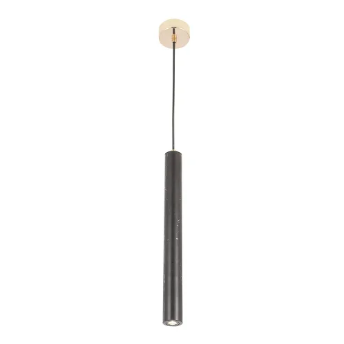 Светильник подвесной LED FRESA SP3W LED BLACK Crystal Lux чёрный 1 лампа, основание золотое в стиле современный трубочки фото 3