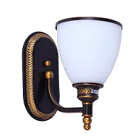 Бра Bonito A9518AP-1BA Arte Lamp белый 1 лампа, основание чёрное в стиле кантри классический 