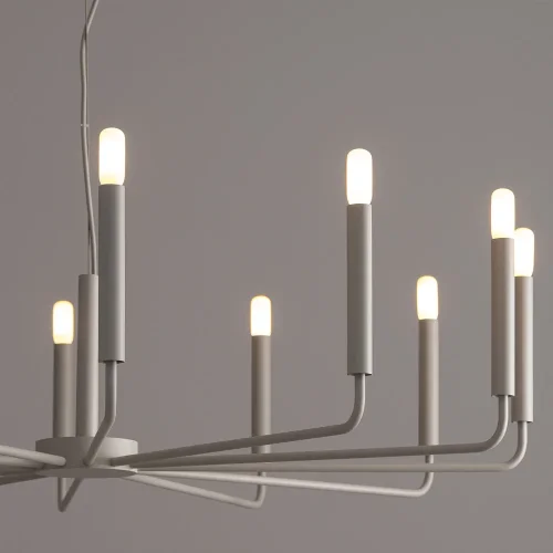 Люстра подвесная Orto XII B 11465-NW Nowodvorski серая на 12 ламп, основание серое в стиле современный фото 2